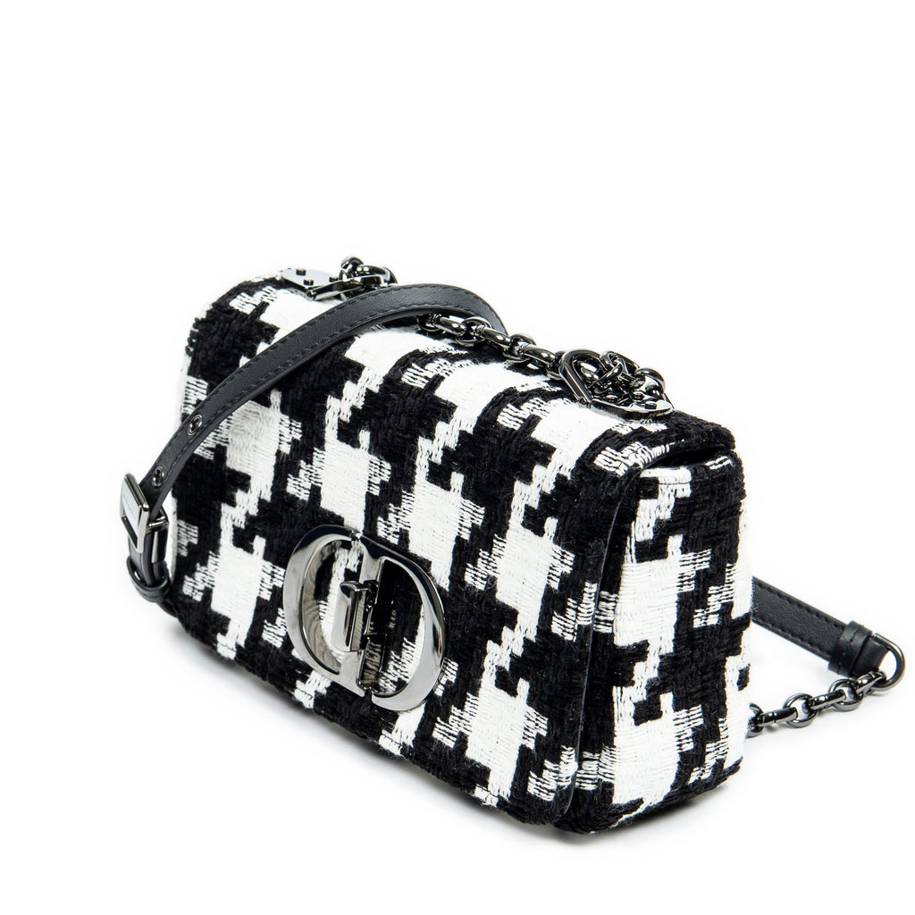 Shoulder Bag Medium Caro Black Tweed Canvas