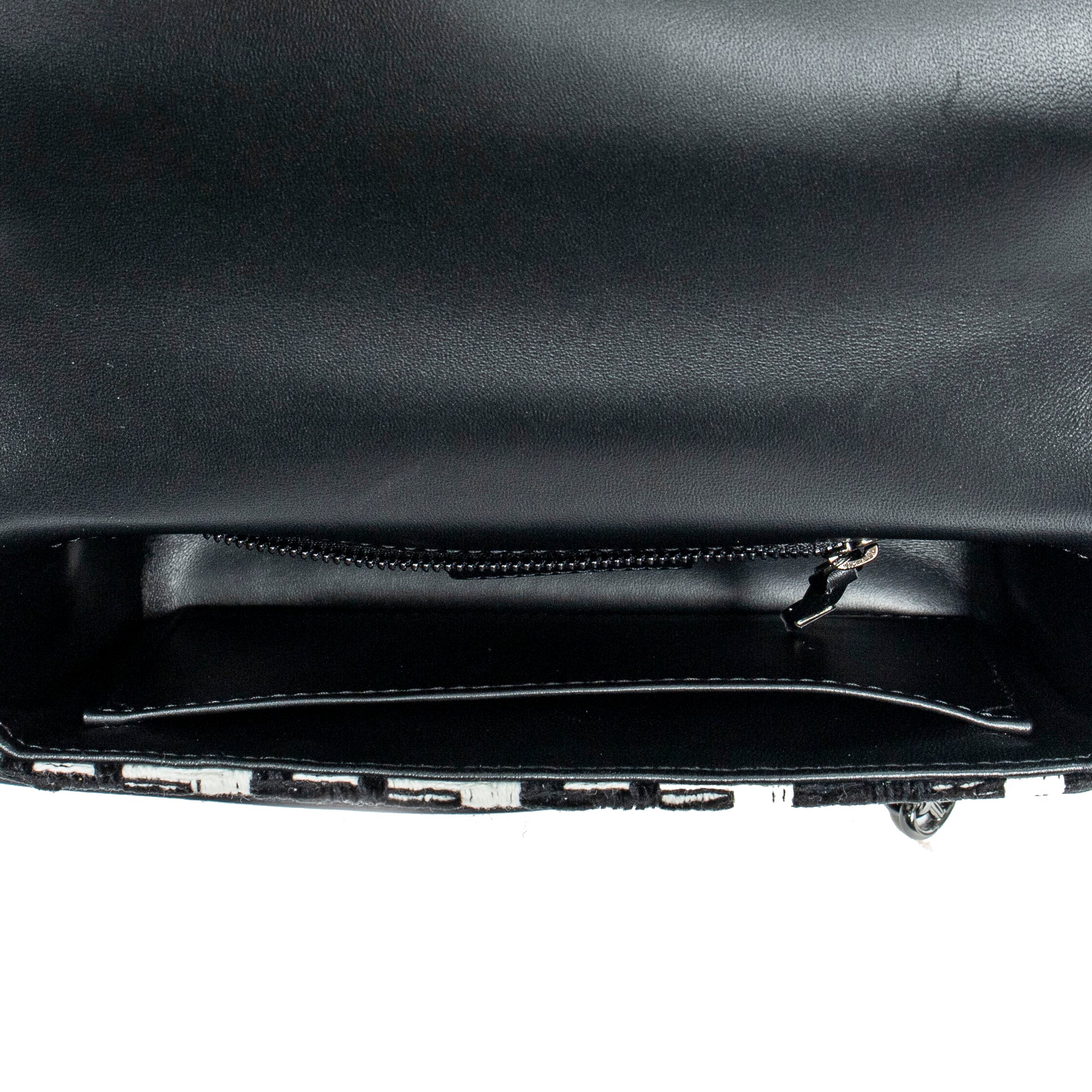 Shoulder Bag Medium Caro Black Tweed Canvas