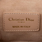 Bolso de hombro Micro Vanity Case de piel de cordero Cannage beige
