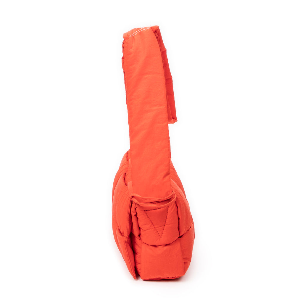 Shoulder Bag Padded Tech Cassette Red Maxi Padded Intreccio Nylon Canvas