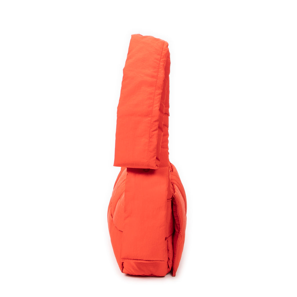Shoulder Bag Padded Tech Cassette Red Maxi Padded Intreccio Nylon Canvas