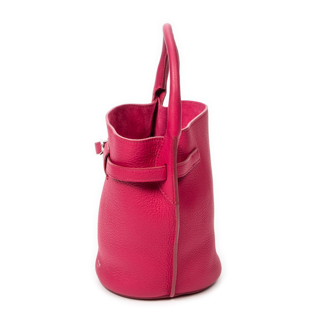 Sac à main Nano Big Bag Seau Cuir de veau grainé Rose fuchsia