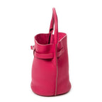 Sac à main Nano Big Bag Seau Cuir de veau grainé Rose fuchsia