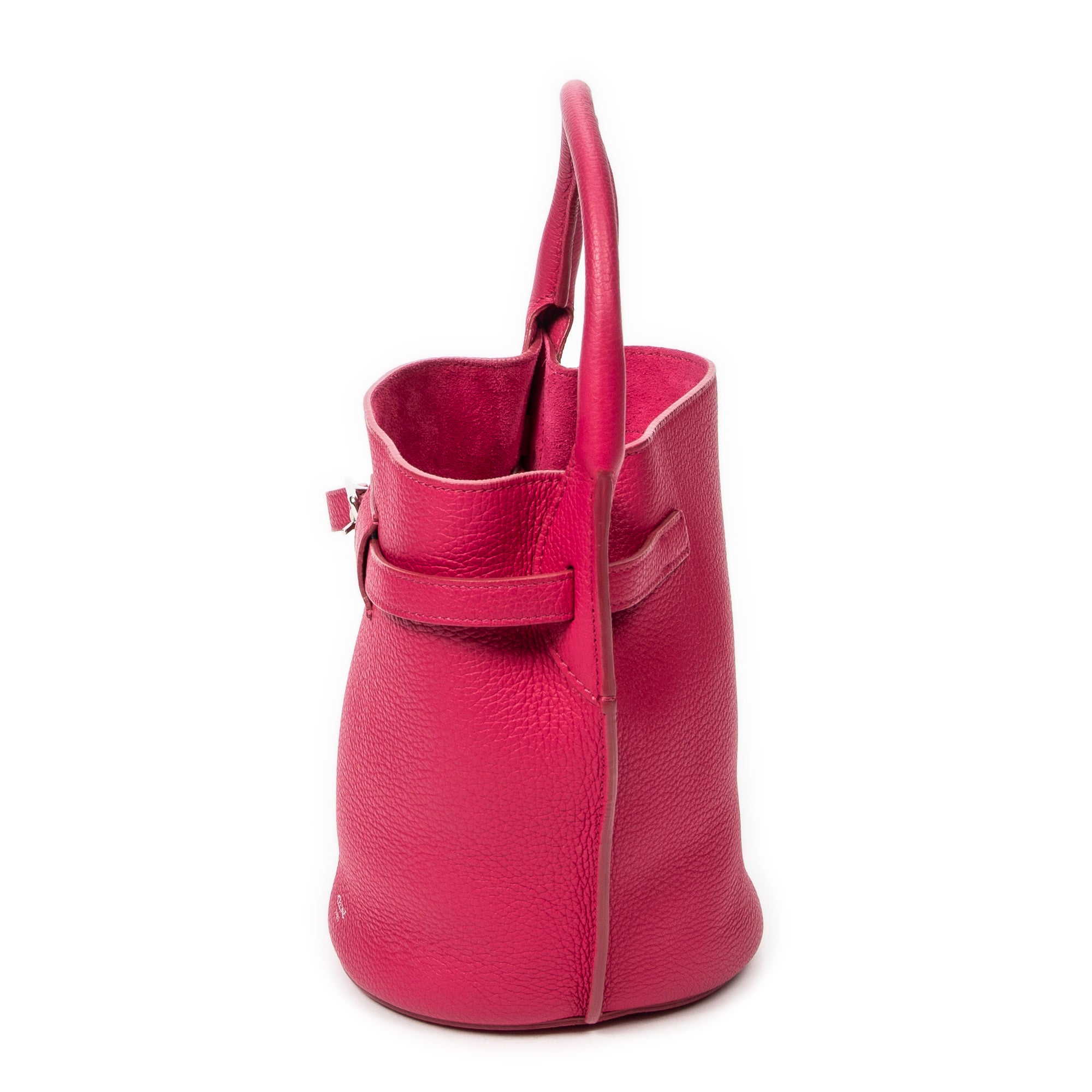 Sac à main Nano Big Bag Seau Cuir de veau grainé Rose fuchsia