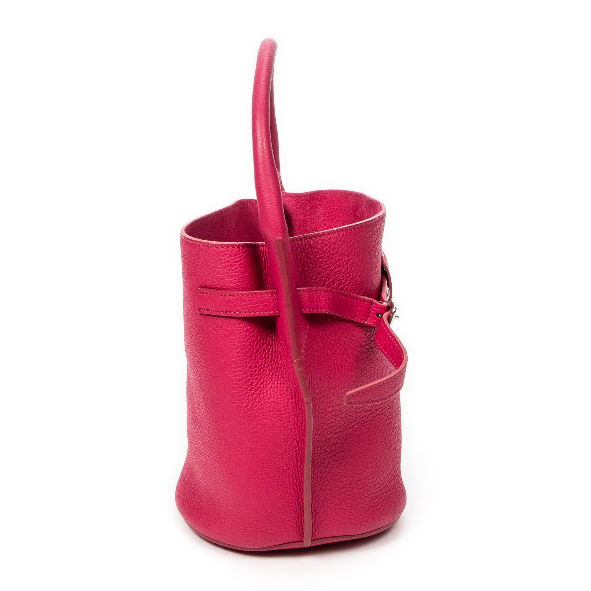 Sac à main Nano Big Bag Seau Cuir de veau grainé Rose fuchsia