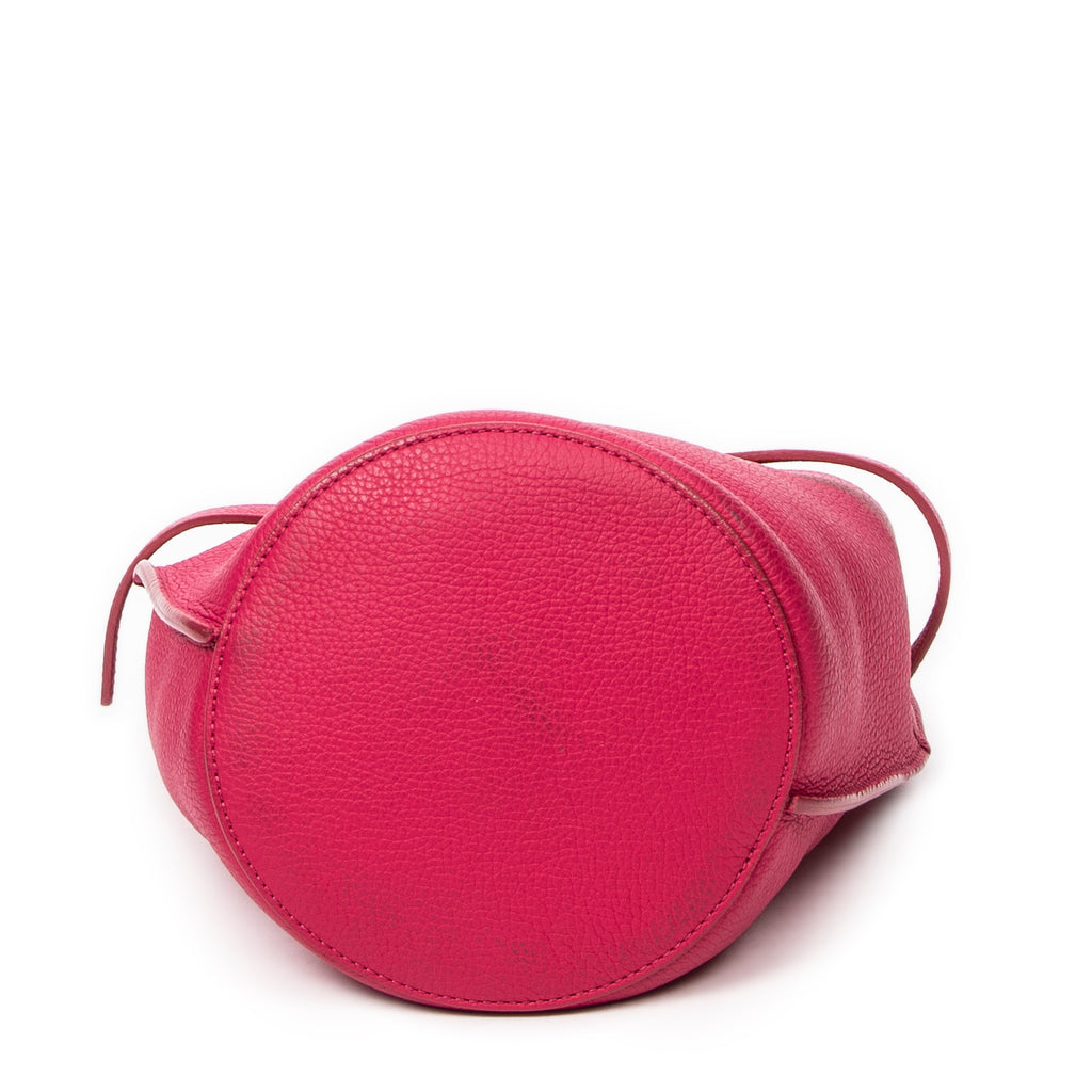 Sac à main Nano Big Bag Seau Cuir de veau grainé Rose fuchsia