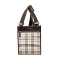 Shoulder Bag Vertical Crossbody Beige Nova Check Canvas