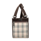 Shoulder Bag Vertical Crossbody Beige Nova Check Canvas