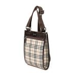 Shoulder Bag Vertical Crossbody Beige Nova Check Canvas