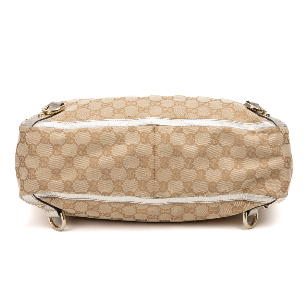 Shoulder Bag Abbey D Ring Tote Beige Monogrammed Canvas