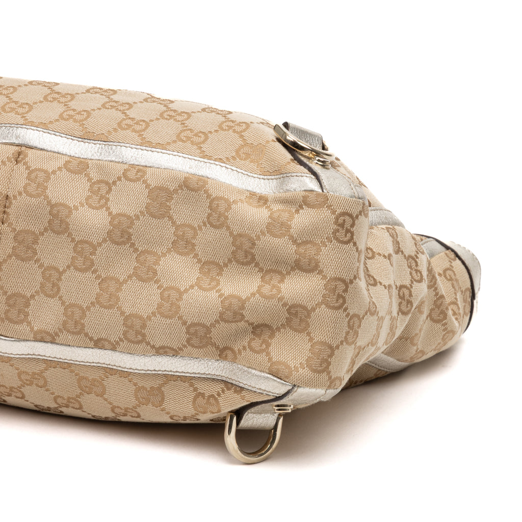 Shoulder Bag Abbey D Ring Tote Beige Monogrammed Canvas