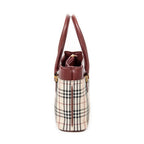 Handbag Mini Square Tote Beige Nova Check Canvas