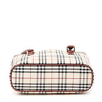 Handbag Mini Square Tote Beige Nova Check Canvas