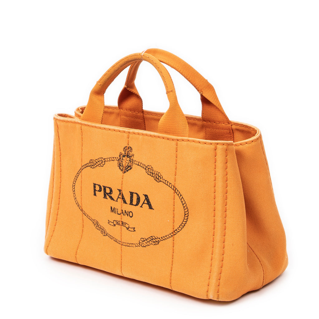 Shoulder Bag Small Canapa Tote Orange Canapa Canvas