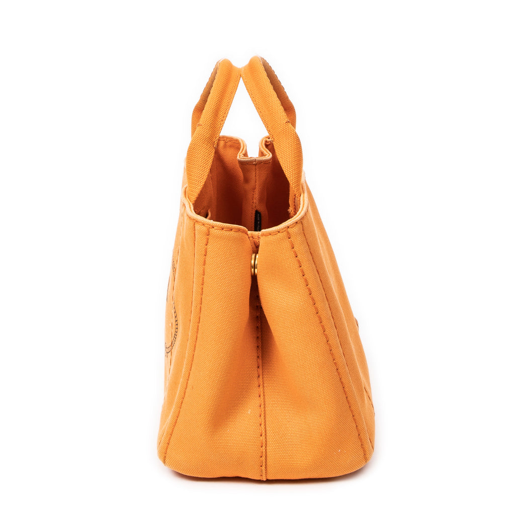 Shoulder Bag Small Canapa Tote Orange Canapa Canvas