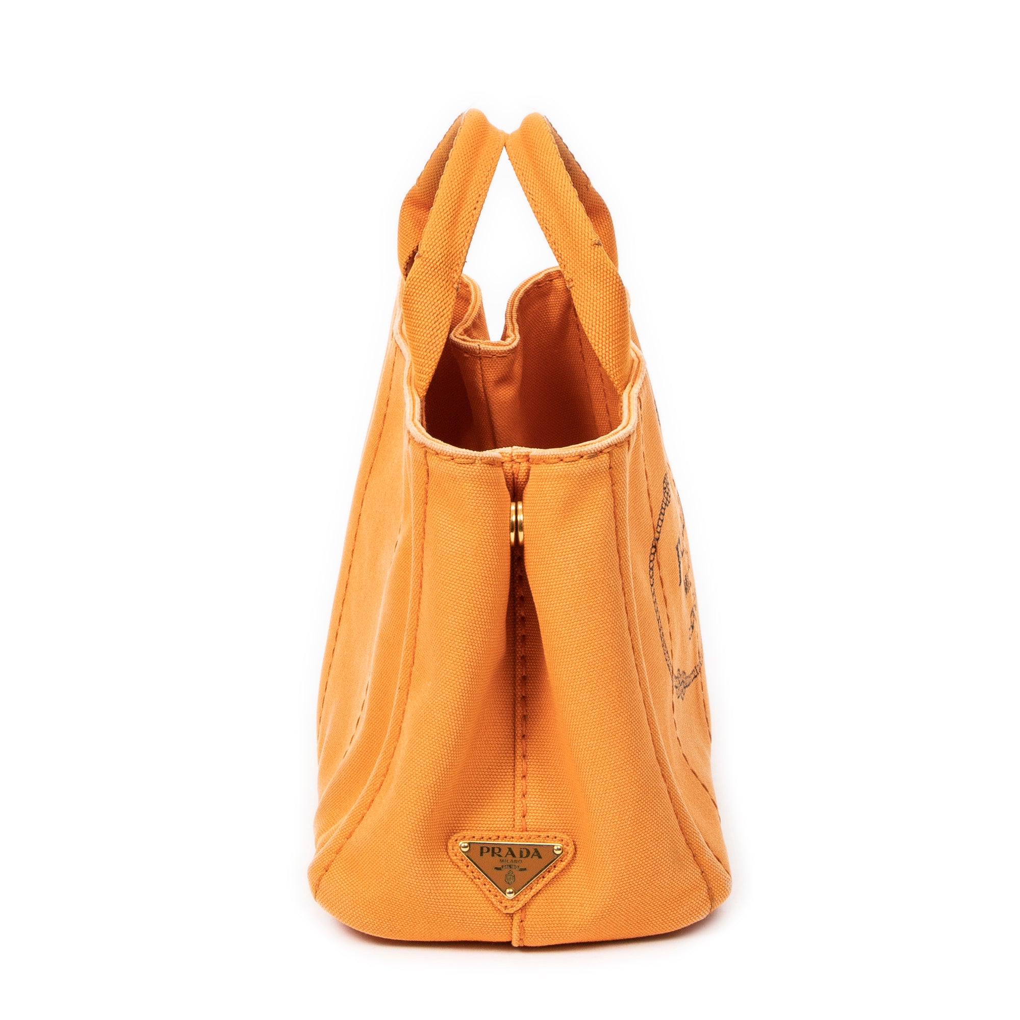 Shoulder Bag Small Canapa Tote Orange Canapa Canvas
