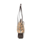 Shoulder Bag Burberrys Medium Zip Tote Beige Haymarket Check Canvas