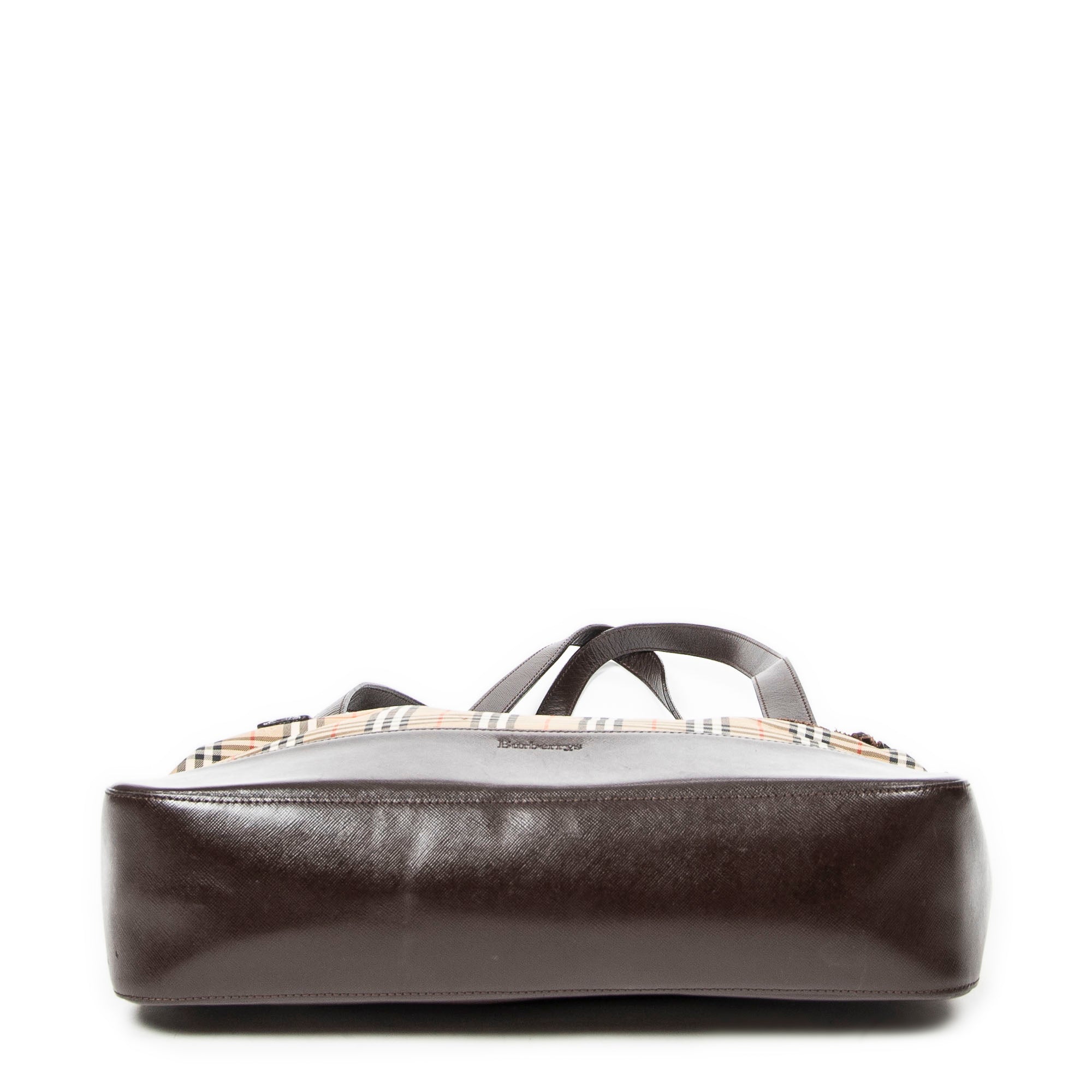 Shoulder Bag Burberrys Medium Zip Tote Beige Haymarket Check Canvas