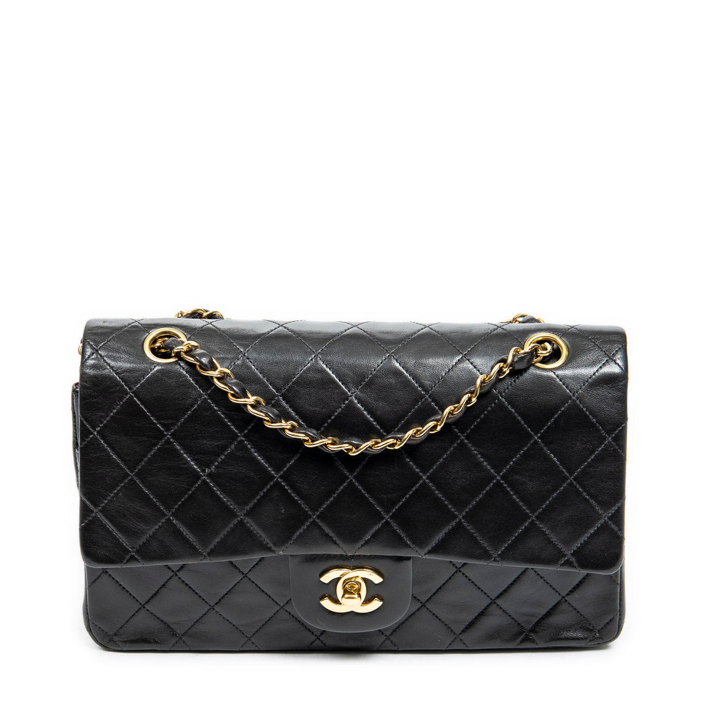 Shoulder Bag Classic Double Flap 26 Black Quilted Lambskin Leather