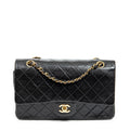 Shoulder Bag Classic Double Flap 26 Black Quilted Lambskin Leather