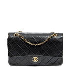 Shoulder Bag Classic Double Flap 26 Black Quilted Lambskin Leather