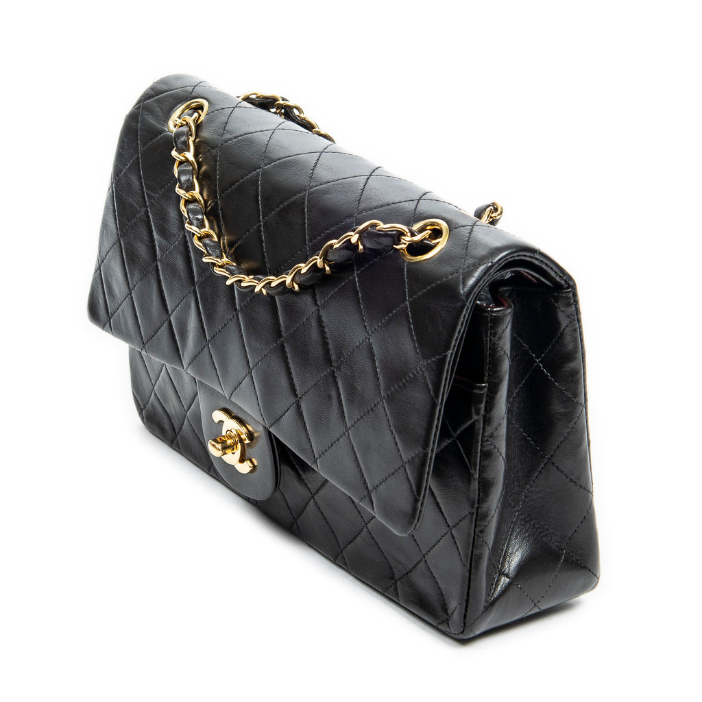 Shoulder Bag Classic Double Flap 26 Black Quilted Lambskin Leather