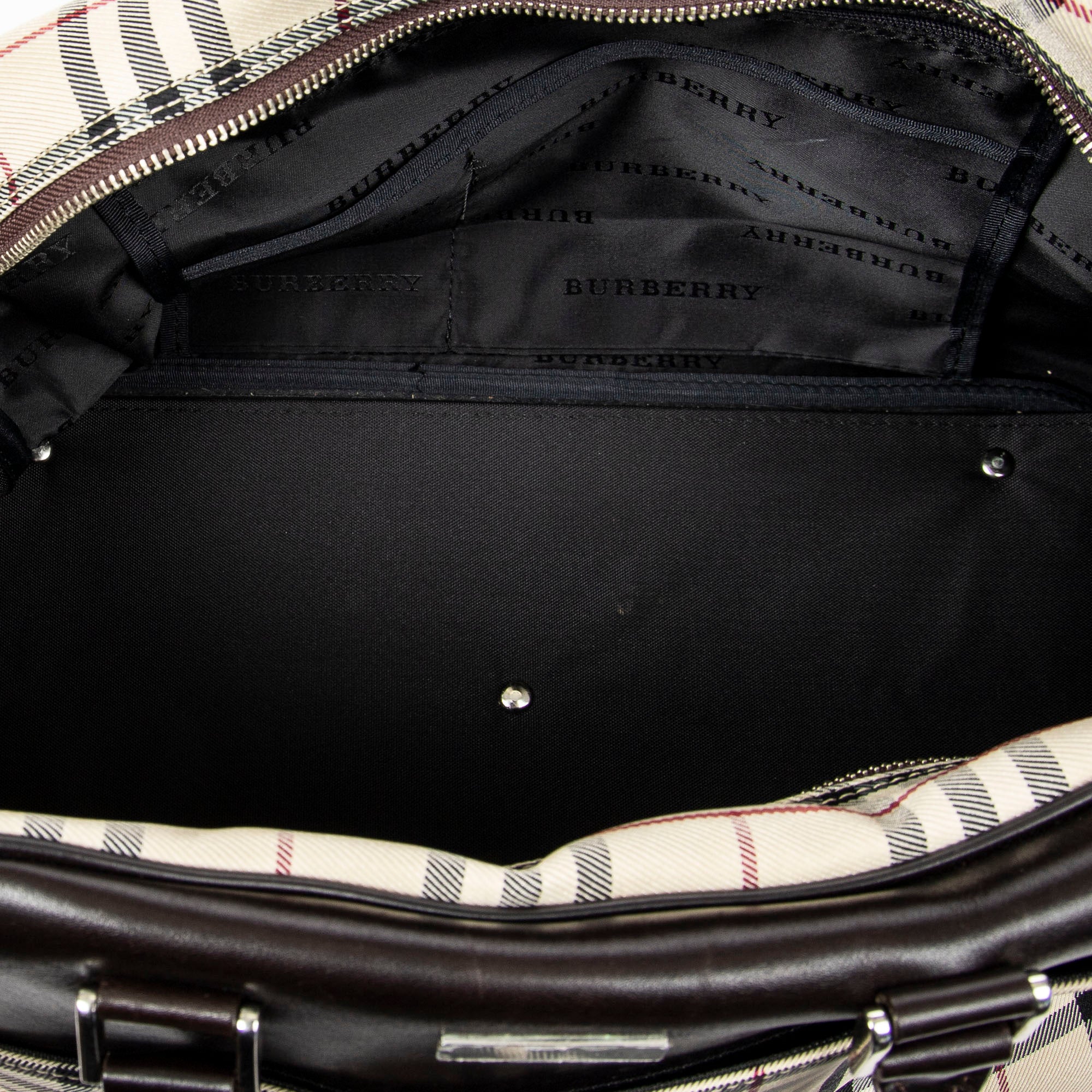 Bolso de hombro de viaje Boston Beige Lona Nova Check