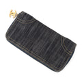 Wallet CC Zip Around Wallet Denim Blue Denim Canvas