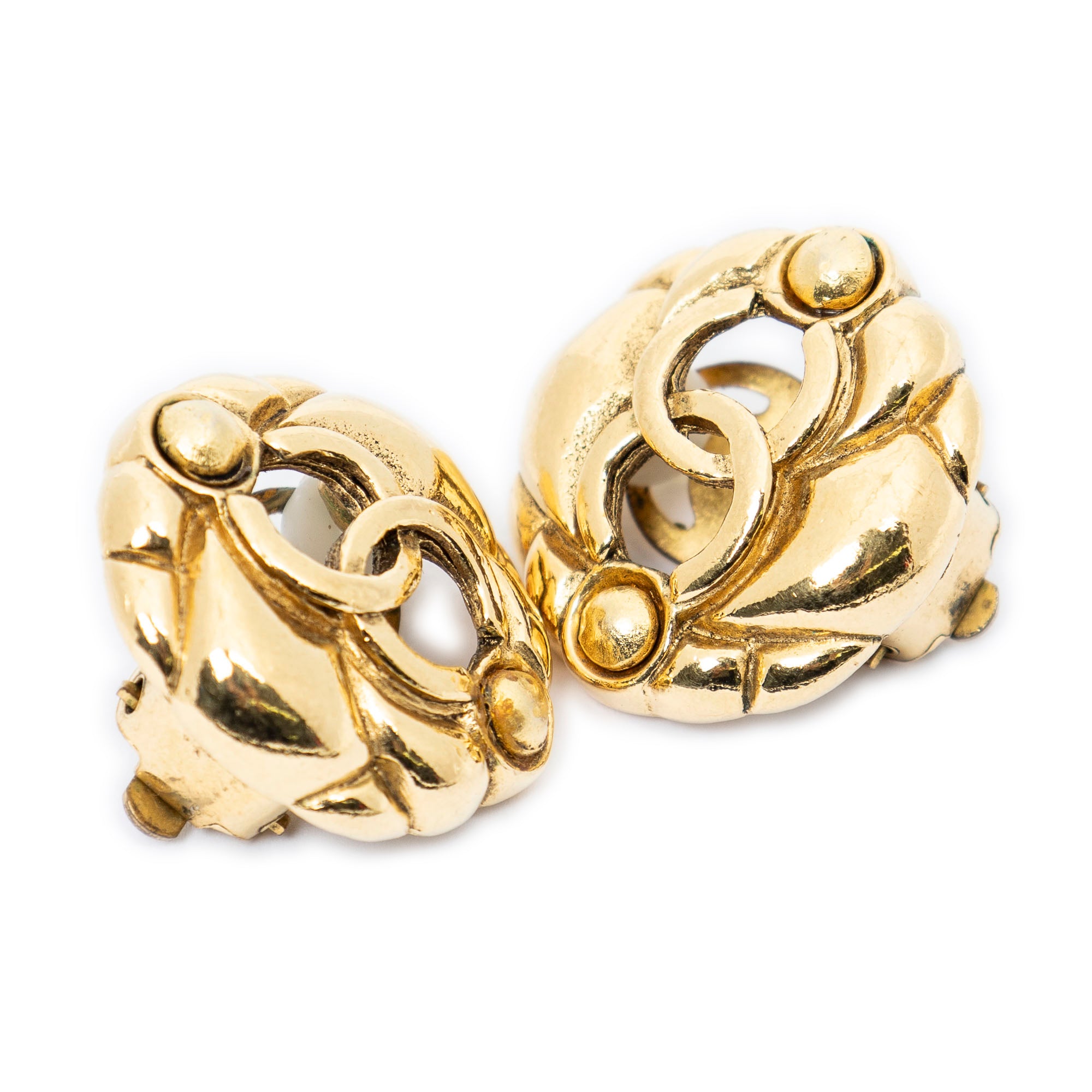 Earrings CC Clip On Earrings Gold Gold Plated