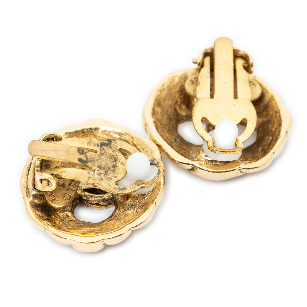 Earrings CC Clip On Earrings Gold Gold Plated