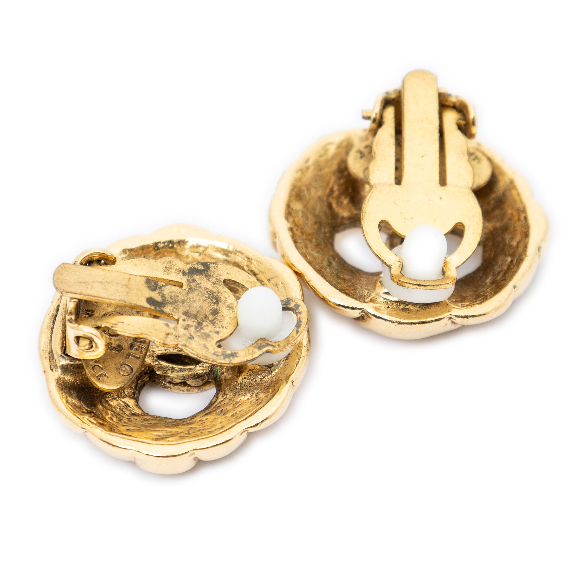 Earrings CC Clip On Earrings Gold Gold Plated