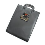 Shoulder Bag Large Trictrac Portfolio Grey Grained Leather