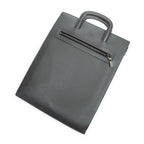 Shoulder Bag Large Trictrac Portfolio Grey Grained Leather