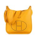 Shoulder Bag Evelyne I Yellow Courchevel Leather
