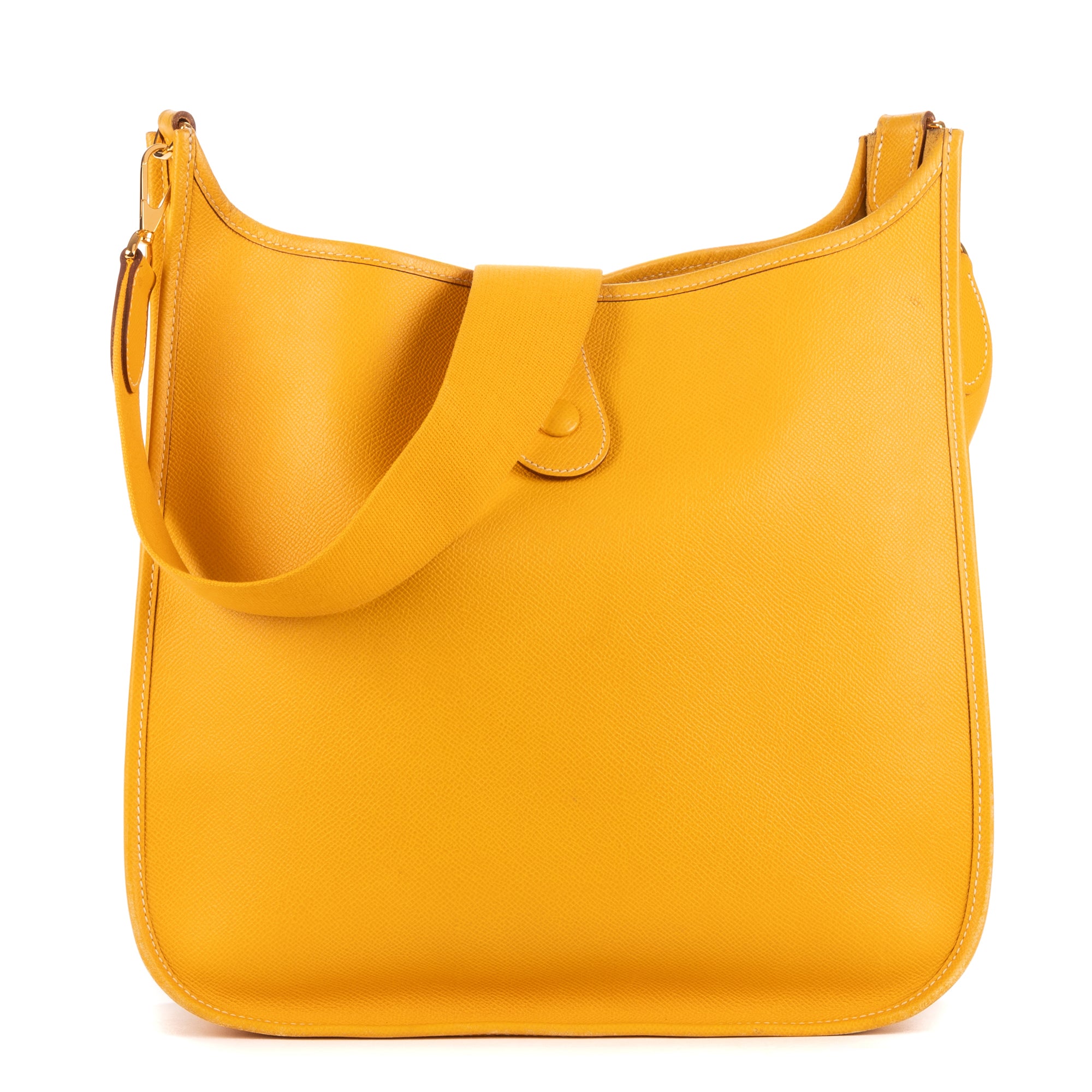 Shoulder Bag Evelyne I Yellow Courchevel Leather