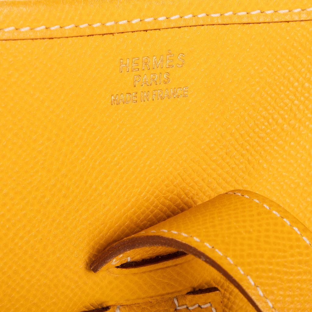 Shoulder Bag Evelyne I Yellow Courchevel Leather