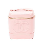 Bolso Neceser Alto Piel Caviar Rosa