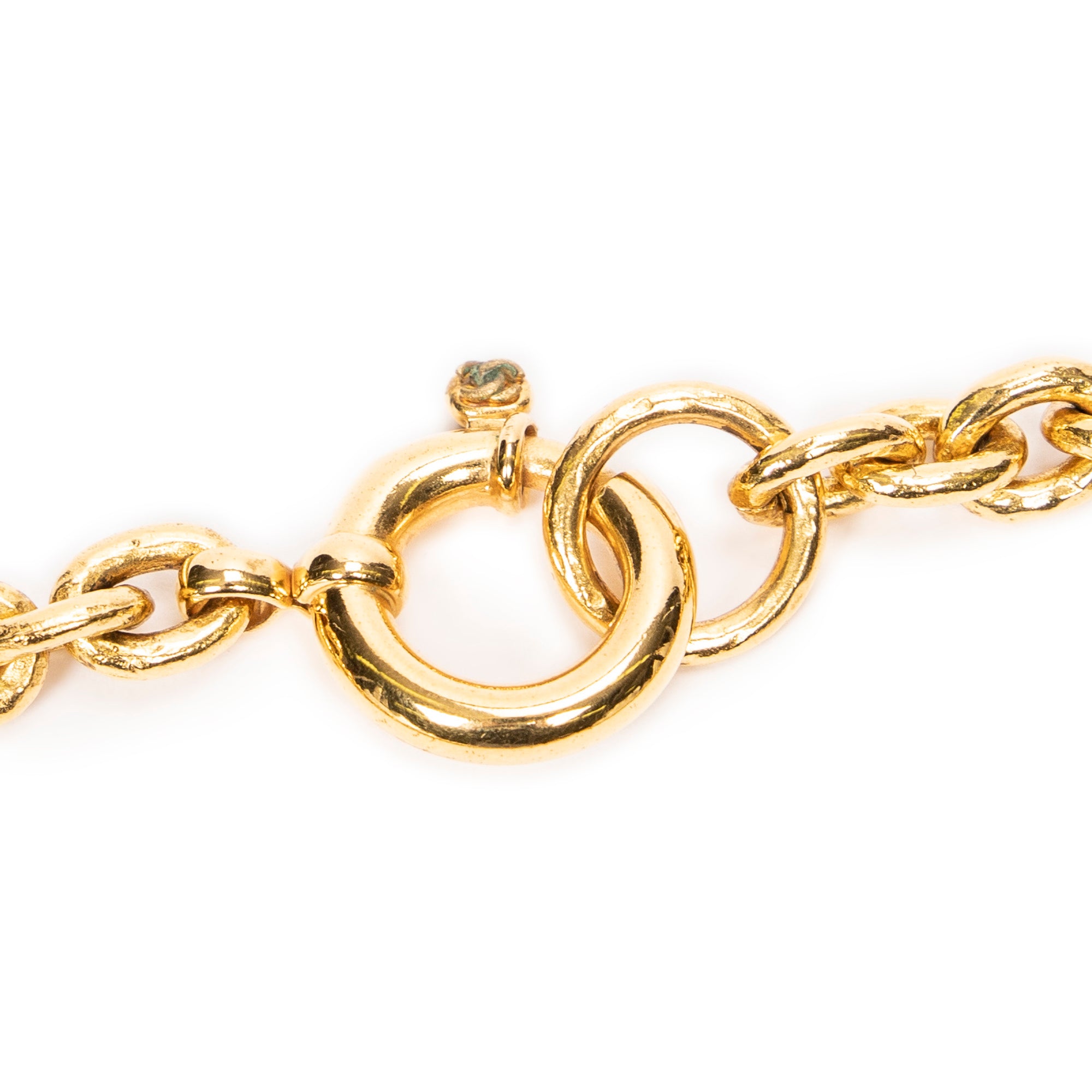 Necklace Triple CC Pendant Necklace Gold Gold Plated