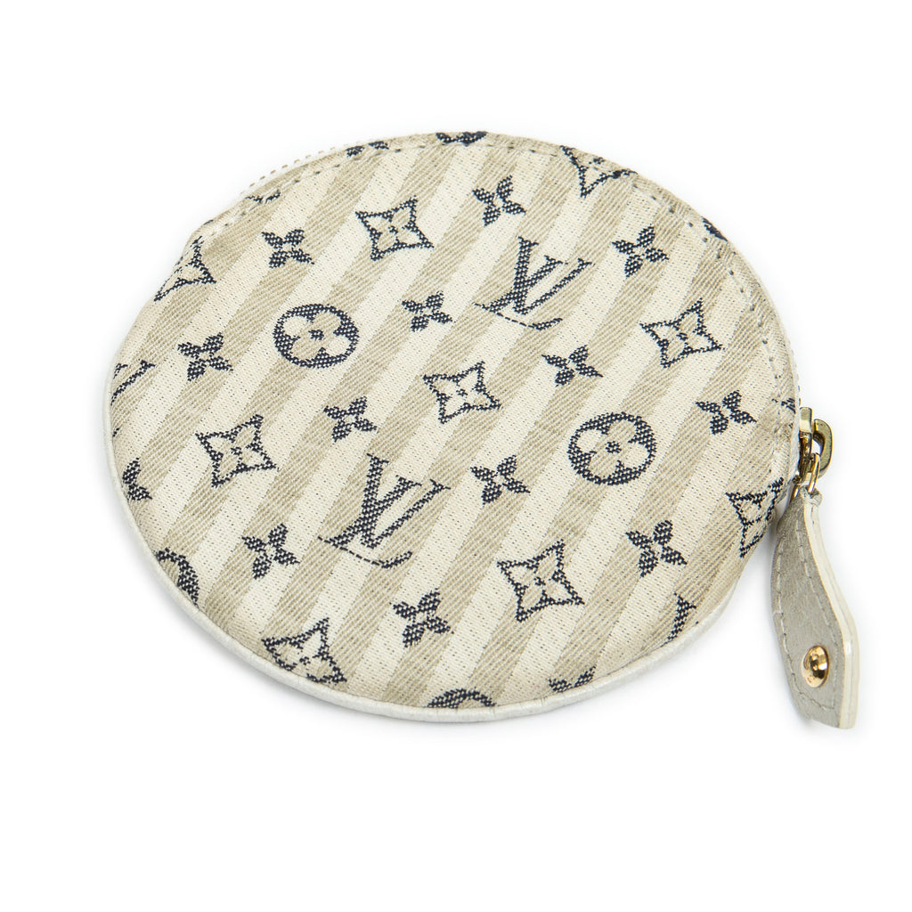Louis Vuitton - Porte Monnaie Rond - Ivoire/Bleu Marine
