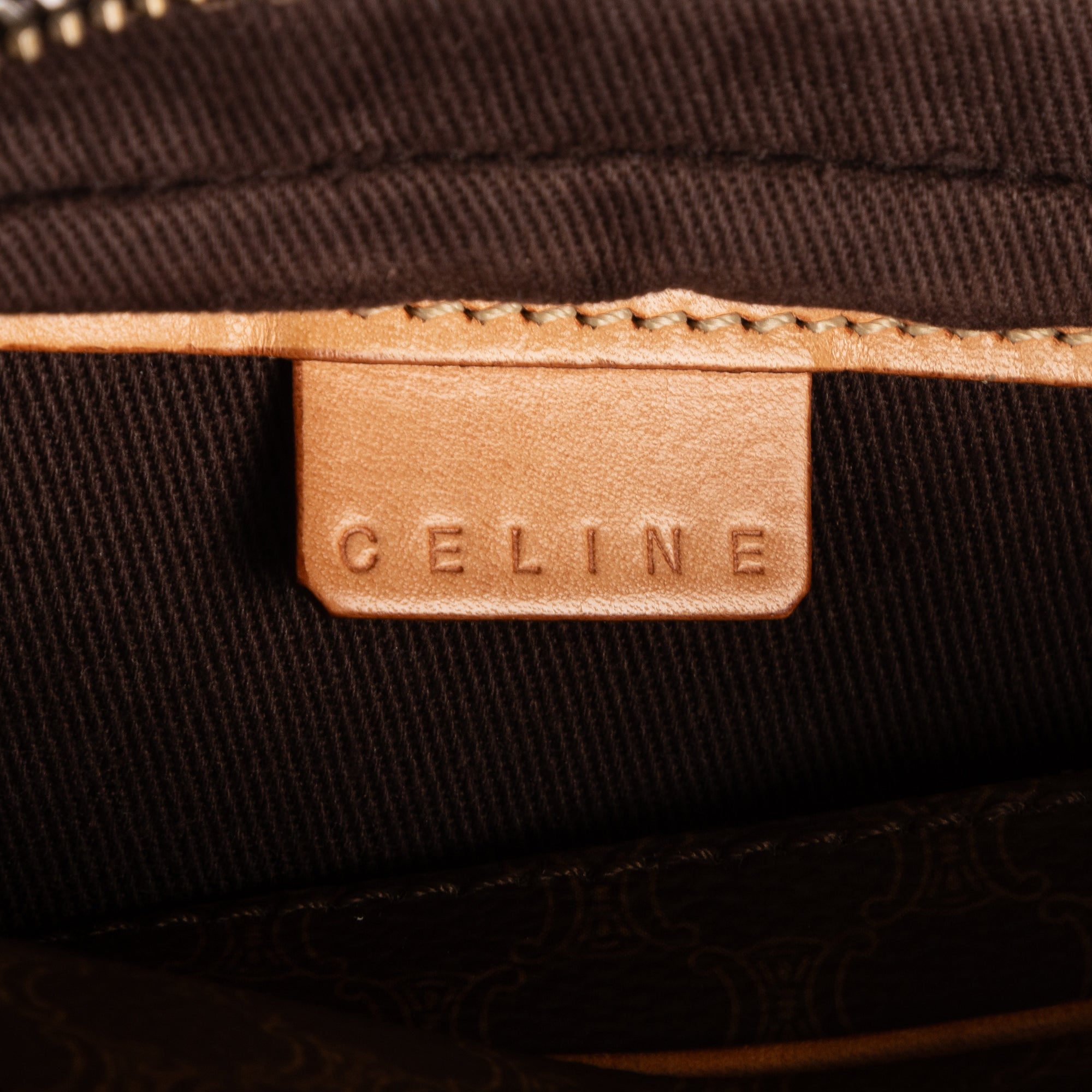 Handbag Small Bowling Bag Brown Macadam Coated Canvas