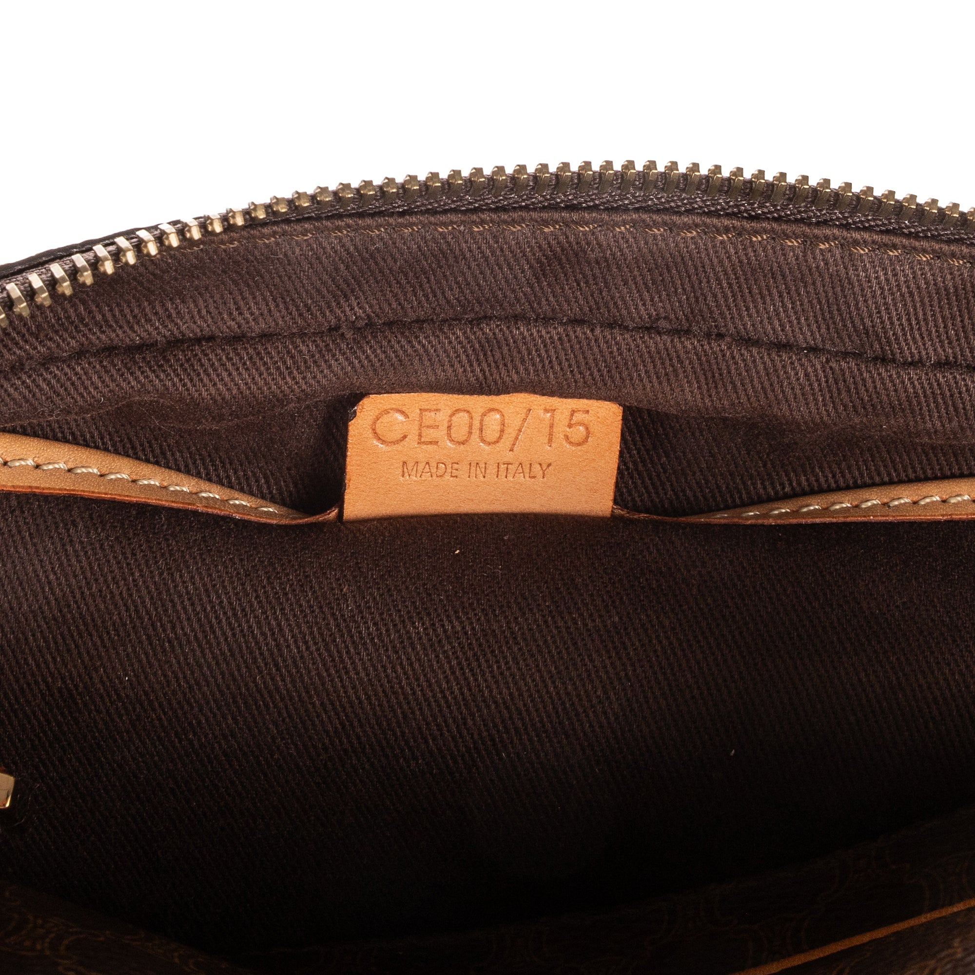 Handbag Small Bowling Bag Brown Macadam Coated Canvas