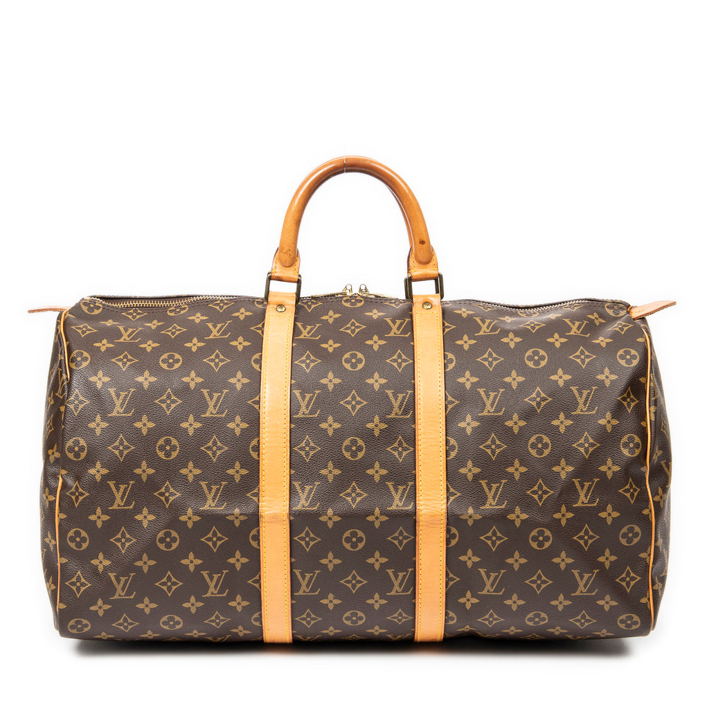 Travel Bag Keepall 50 Brown Monogram Canvas