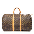 Travel Bag Keepall 50 Brown Monogram Canvas