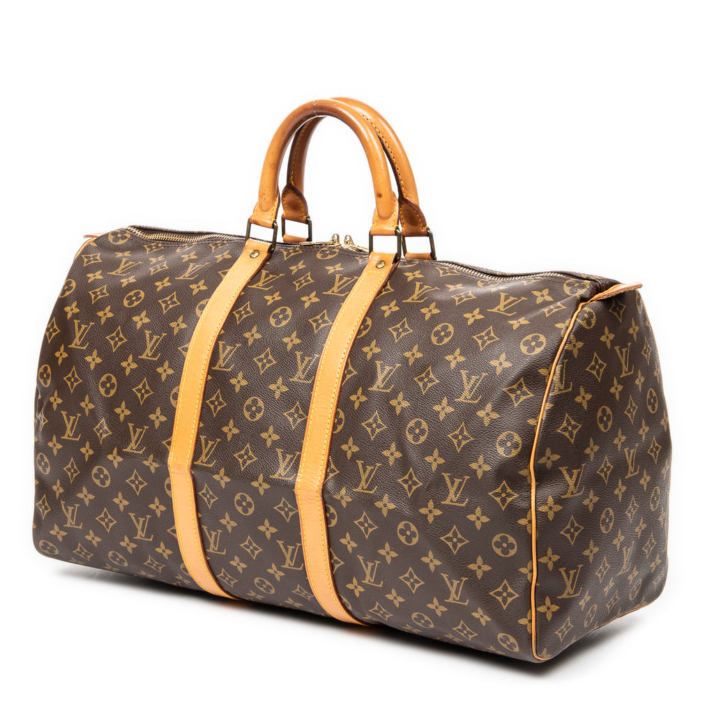Travel Bag Keepall 50 Brown Monogram Canvas