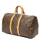 Travel Bag Keepall 50 Brown Monogram Canvas