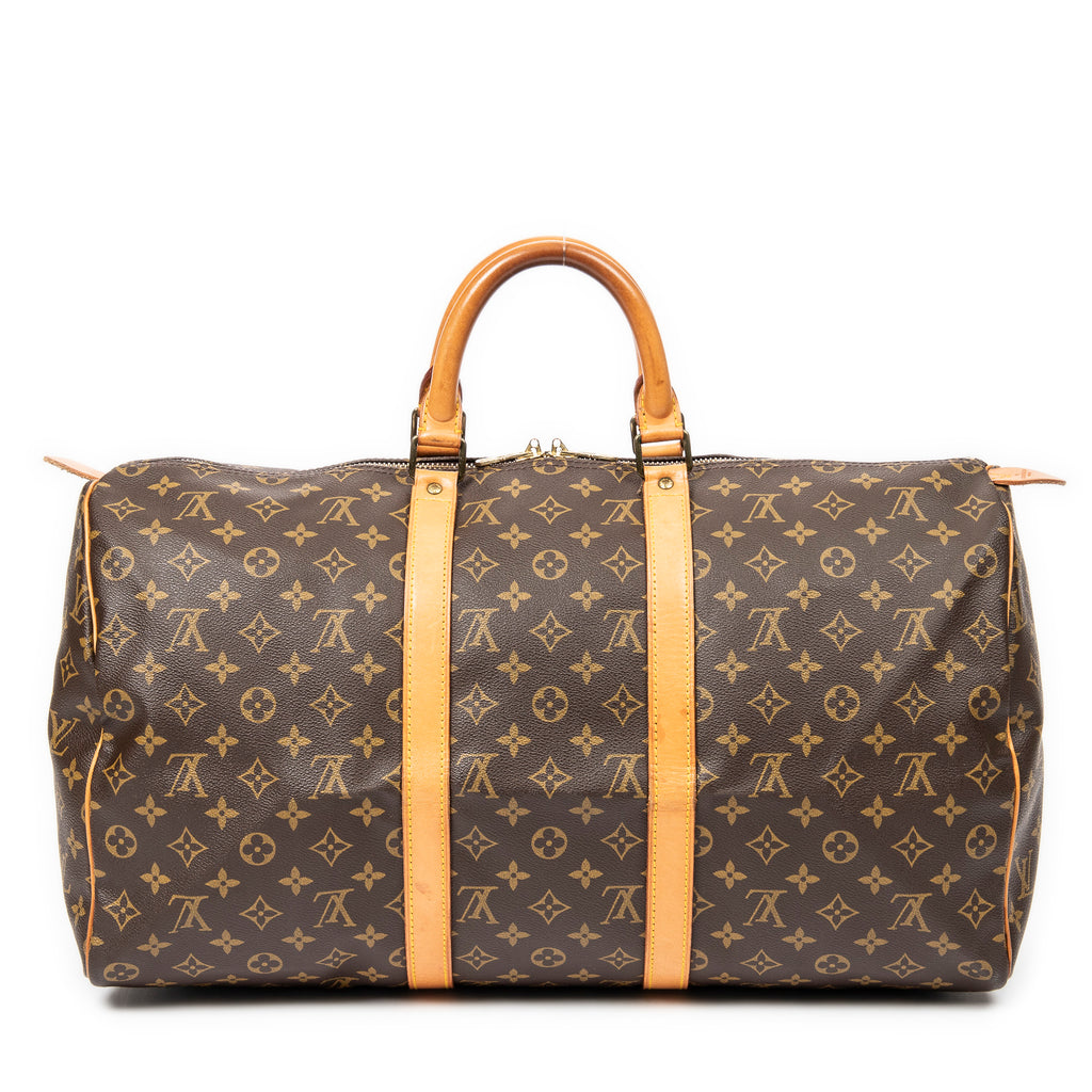 Travel Bag Keepall 50 Brown Monogram Canvas
