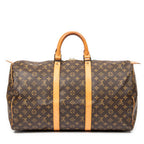 Travel Bag Keepall 50 Brown Monogram Canvas