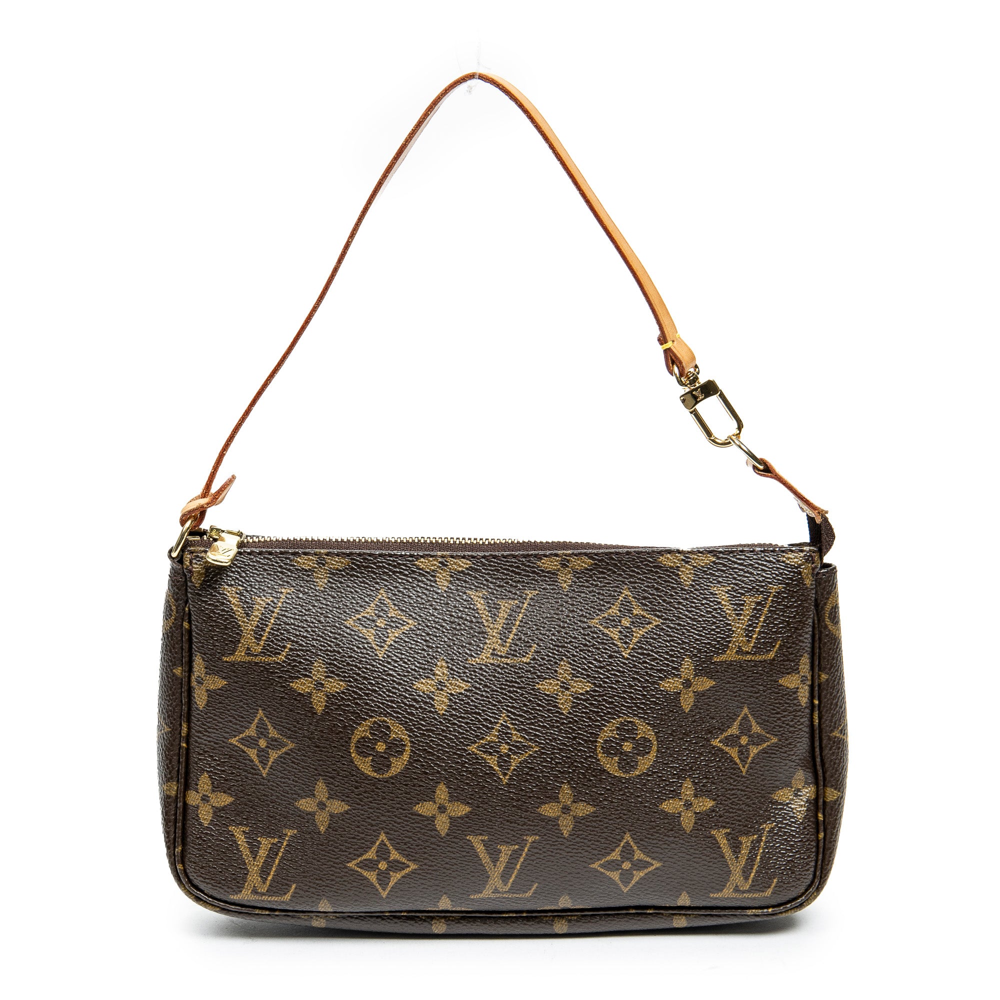 Bolso de hombro con accesorio tipo estuche de lona Monogram marrón