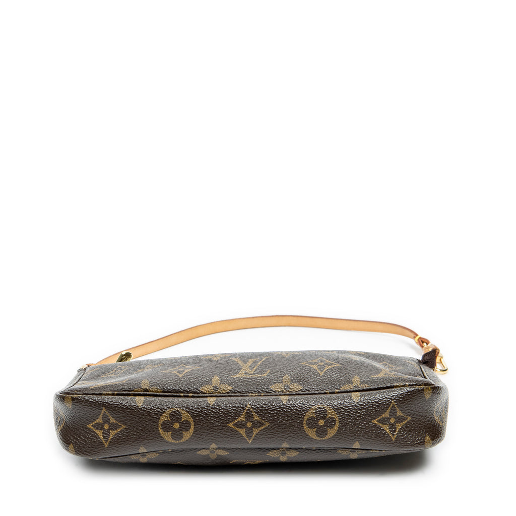 Bolso de hombro con accesorio tipo estuche de lona Monogram marrón