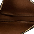 Bolso de hombro con accesorio tipo estuche de lona Monogram marrón